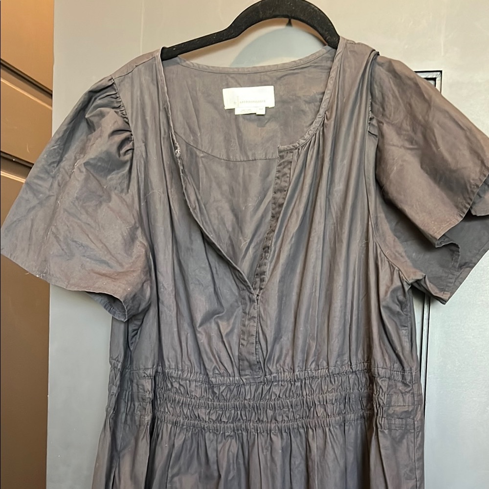 Anthropologie Maeve Somerset Black Ruffled Tiered Maxi Dress - Picture 3 of 3